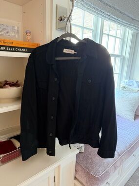 rag & bone Black Button-Front Jean Jacket